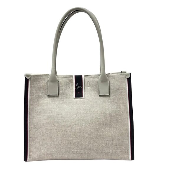 Auth CHRISTIAN LOUBOUTIN nastrolbi 3235280 Beige Black Multi Canvas Leather - Picture 2 of 9